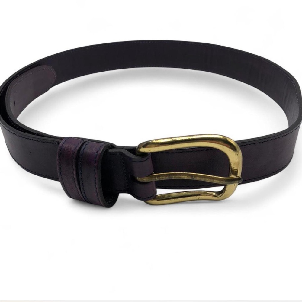 Women's Purple Calfskin Sold Brass Belt
